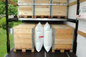Staupolster für große Staulücken für die Ladungssicherung im Container | Doppelkammer | Ladungssicherungsprodukt Rothschenk