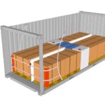 11 Euro pallets in 20' container with 3d dunnage pad