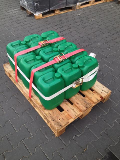Canister safety device on pallet Rothschenk
