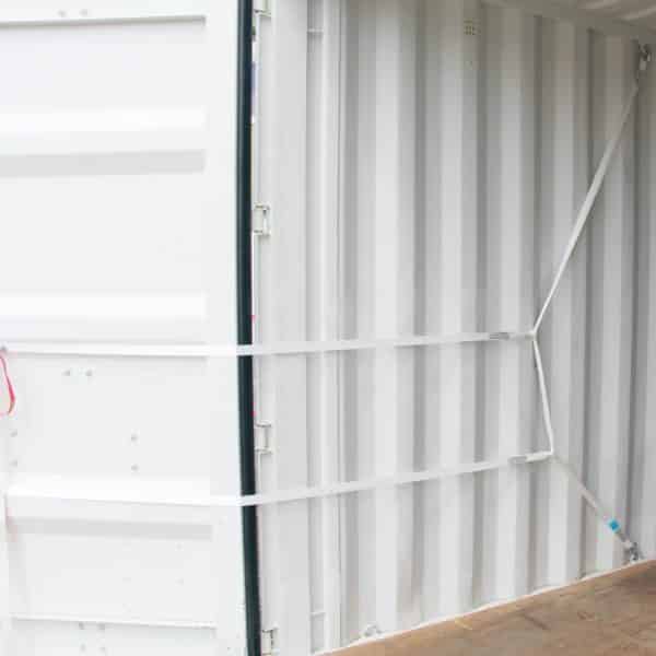 2er White Lashing am Container