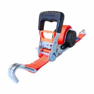Spanband met oprolmechanisme